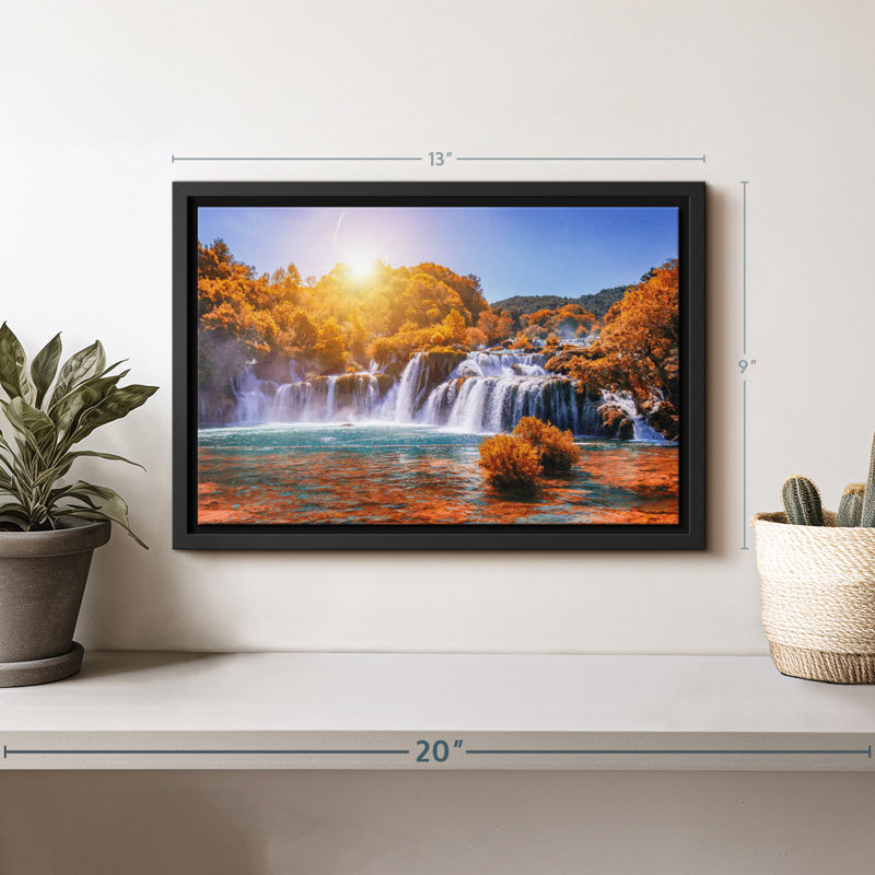 Impression sur toile Krka National Park Waterfall, H 9 po x l 13 po