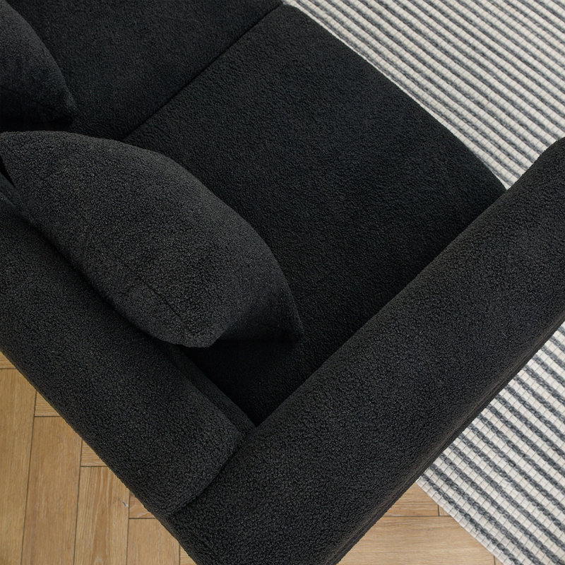 Canapé modulaire en tissu Comfort - Canapé modulaire à assise profonde, Noir