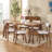 6 - Person Four Leg Dining Set-339382910-339382911