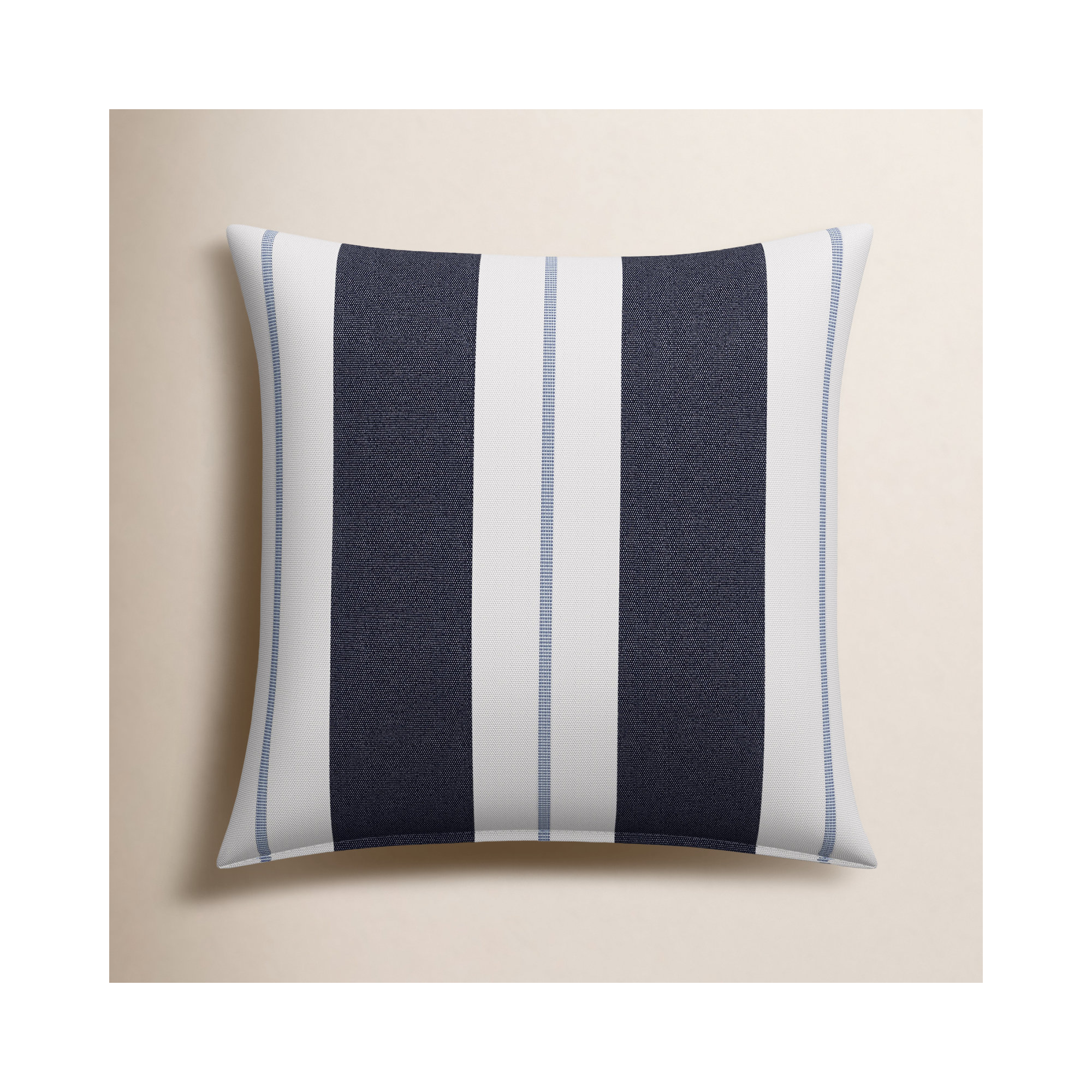 Deana Striped Sunbrella® Indoor/Outdoor Throw Pillow, Black/White, 20" x 20"