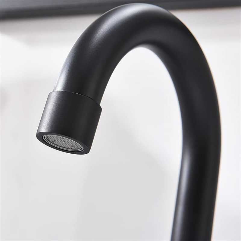 Widespread 2-handle Bathroom Faucet with Drain Assembly, Matte Black