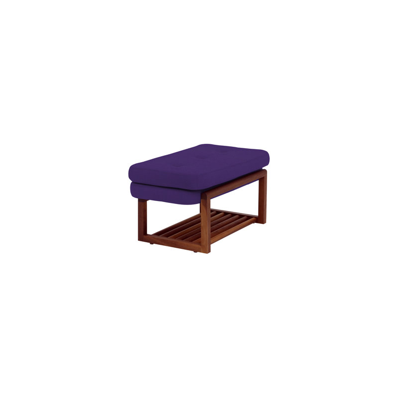 Melinda Wool Upholstered Storage Bench, Purple, 18" H x 36" W x 22" D