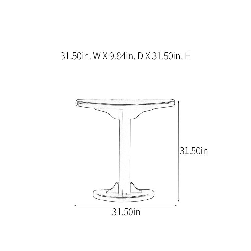 Console étroite tout en bois massif, Bois brun foncé, H 31,5 po x l 31,5 po x P 9,84 po