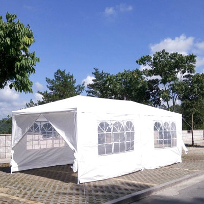 Pavillon de jardin spacieux 10 pi x 20 pi avec 6 parois latérales détachables et insonorisation