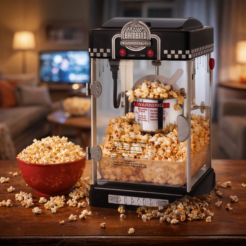 2,5 oz. Great Northern Popcorn Machine à maïs soufflé rétro, Noir