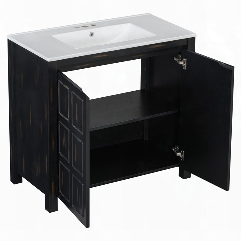 Armoire de rangement pour salle de bain, Espresso