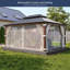 16 pi L 12 pi. D Pavillon de jardin fixe en aluminium