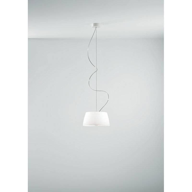 2 - Light Chrome Dome Pendant, 221cm H x 42cm W x 42cm D