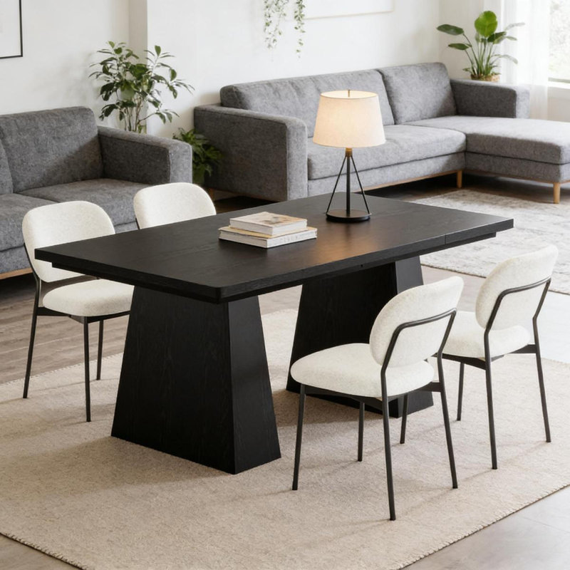Table de salle à manger de style moderne, table de cuisine en bois spacieuse, table de réunion, table d'ordinateur