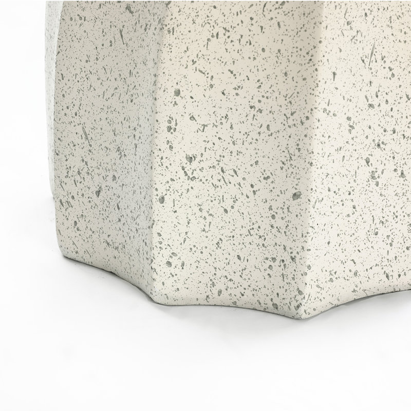 Table d'appoint et de terrasse Digit Modern, Blanc / gris