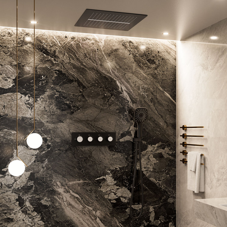 Thermostatic Complete Rainfall Shower System with Rough in-Valve