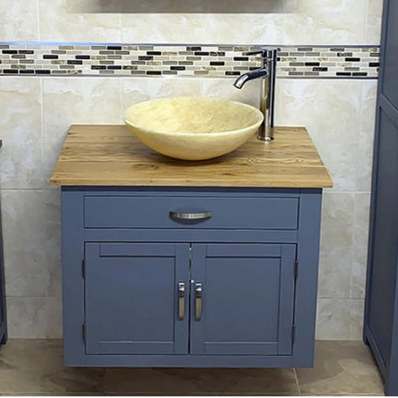Bideford 750mm Single Bathroom Vanity with Vessel Stone Basin