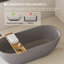 Baignoire à remous et baignoire à remous à surface solide de couleur grise spacieuse, design contemporain pour salle de bain moderne