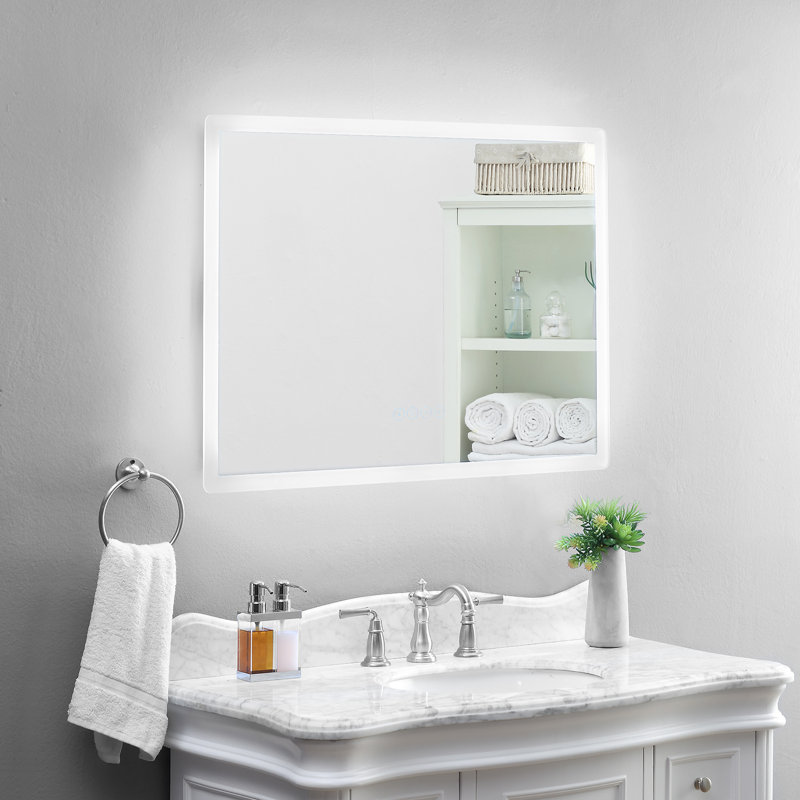 Harlene Flat Wall Mirror, 27" H x 36" W
