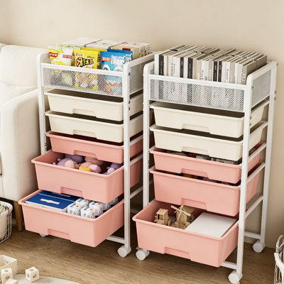 29.1'' H x 14.76'' W Utility Cart with Wheels (Set of 2)