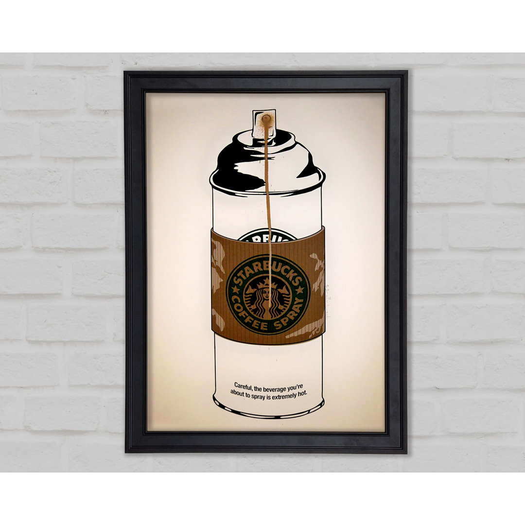 Gerahmtes Leinwandbild Starbucks Coffee Spray