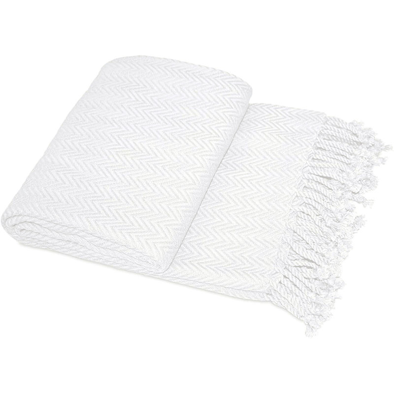 Hand Woven Throw Blanket, Ivory