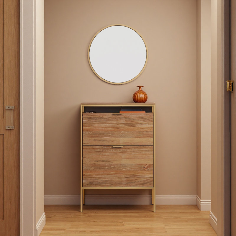 Armoire à chaussures murale avec miroir