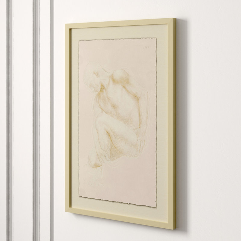 Male Nude 3' Framed Print on Glass