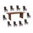 11-Piece Live Edge Solid Wood Dining Set-247659947-247659948