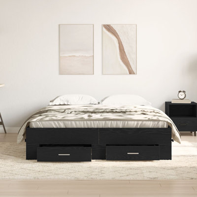 Bed Frame With Drawers Engineered Wood
