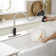Single-Handle Pull-Out Sprayer Kitchen Faucet With Supply Lines In Matte Black
