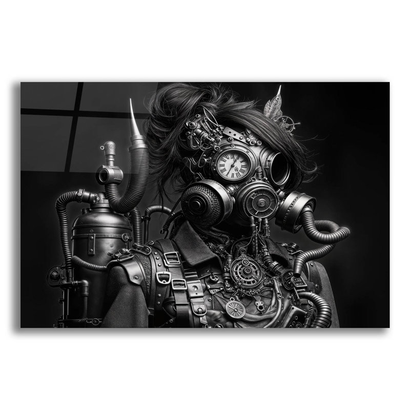 «Time Traveller 2» par KIR.DART, art mural en verre acrylique, H 16 po x l 24 po x P 0,2 po