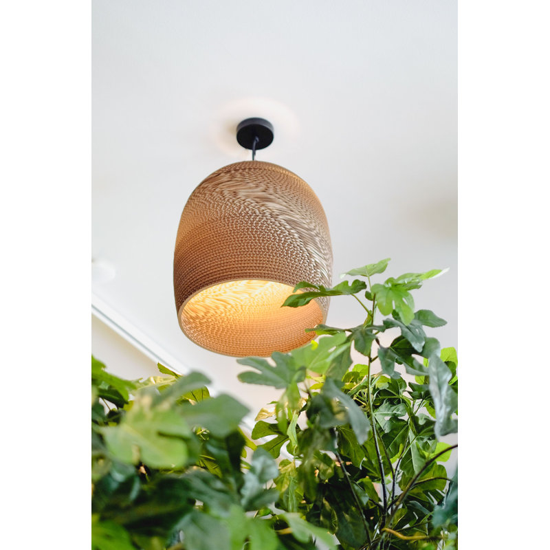 Luminaire suspendu Scraplights Bell 10 naturel, H 11 po x l 10,5 po x P 10,5 po, Brun