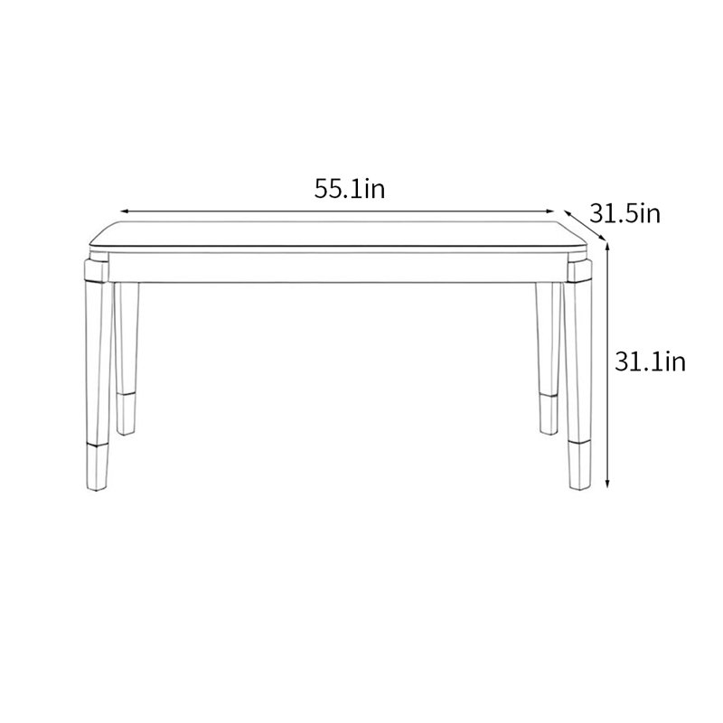Nectarie, 31.1"H x 55.1"L x 31.5"W