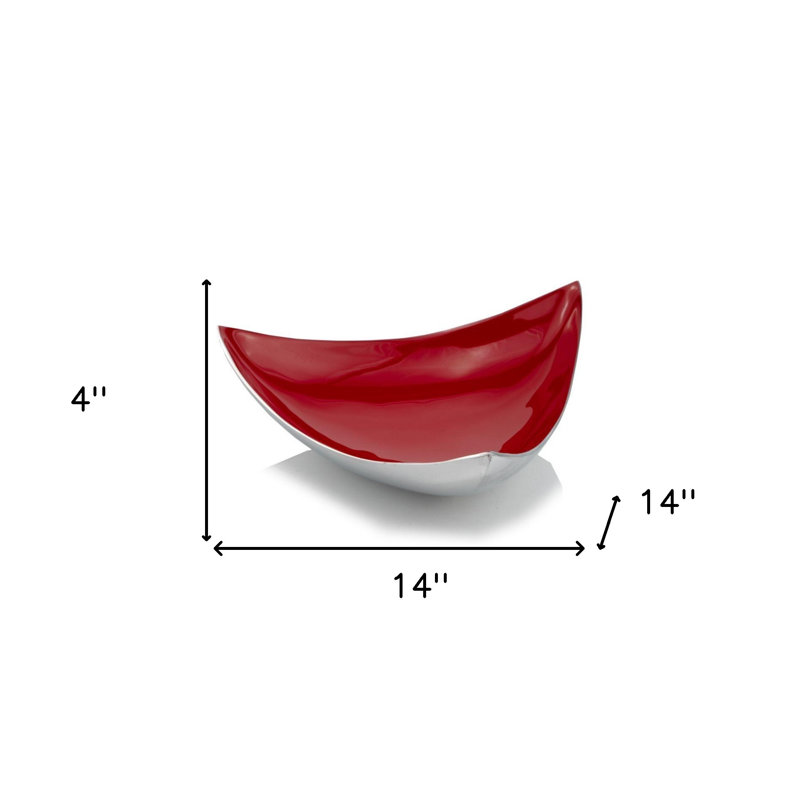 Bol triangulaire 14 po Monika, Rouge coquelicot
