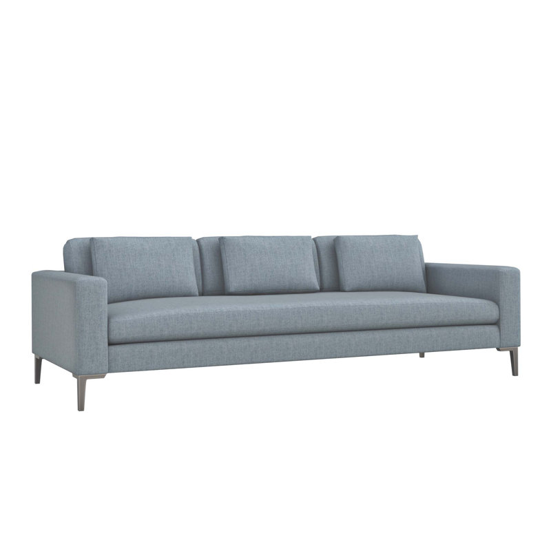 Izzy 102'' Upholstered Sofa, Marsh Chenille, Pewter