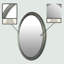 Miroir de salle de bain mural encadré, suspendu vertical ou horizontal, conception décorative légère-70924811