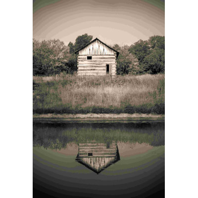 Vieille cabane - peinture sur toile tendue