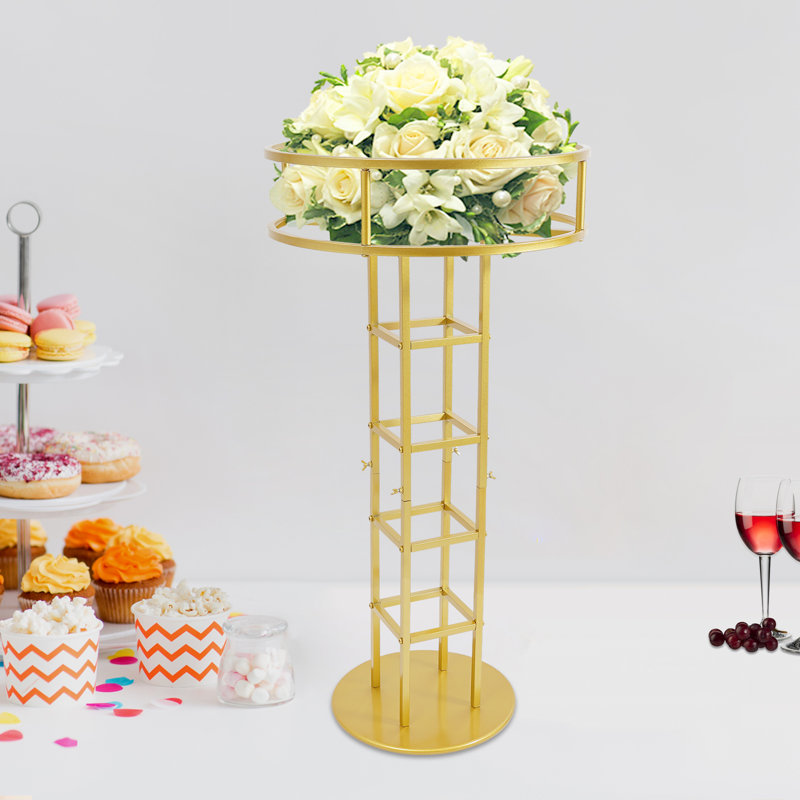 Gold Metal Top Flower Display Stand