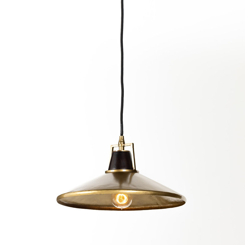 Luminaire suspendu simple en laiton antique manguier / laiton antique Donavan Exeter