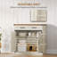 Coffee Bar Cabinet with Drawer, 31.5" Buffet Cabinet with Storage, Modern Farmhouse Sideboard Cabinets with Doors & Adjustable Shelves, Kitchen Storage Cabinets for Dining Room-2111688887