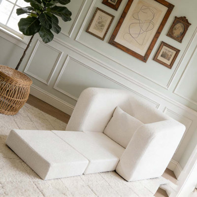 Fauteuil d'appoint pliable 40 po avec accoudoirs et dossier