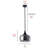 Bracci 1 - Light 11 inch E26 Base Black Finished Dimmable Pendant Light Fixture