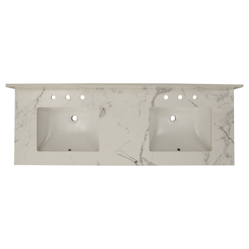 Calacatta Nowy Marble Bathroom Vanity Top with White Undermount Sink