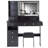 41" Large Size Left Drawer Desktop Vanity Table+Cushioned Stool Dresser Set, 2 AC+2 USB Power Station, Hair Dryer Stand, Extra Large Touch Control LED Mirror, 3-Color Switch, EPA, GCC, UL Certificate-738244376