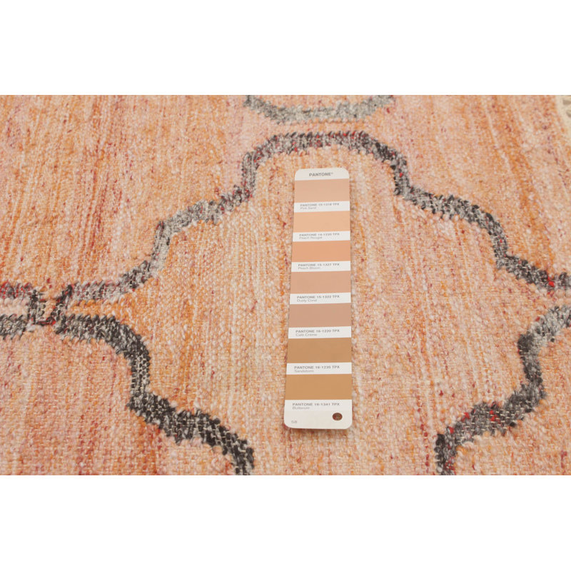 Tapis cuivre en laine tissé à plat à la main Evah Southwestern