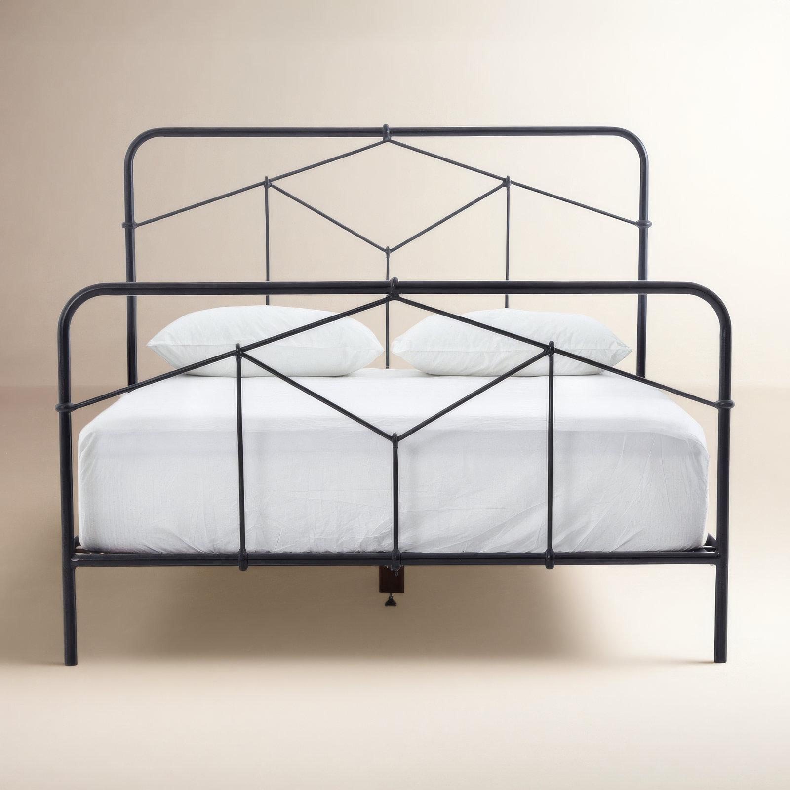 Armaud Open-Frame Bed, King, Vintage Black
