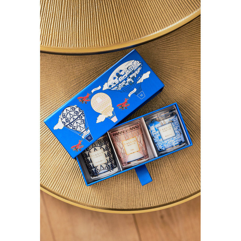 Trio Travel Candles Manhattan Paris Mykonos