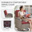 Fauteuil oscillant pivotant en osier avec coussins et table d'appoint Keywest-1691094560