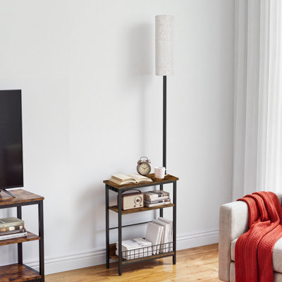 62.2" 3-In-1 Floor Lamp With Side Table And Charging Station