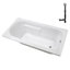 Baignoire de trempage en acrylique 66 po x 34 po, drain inclus-97544778