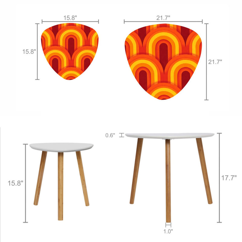 Ensemble de 2 tables basses gigognes Triangle