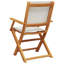 vidaXL Folding Patio Chairs Seating Garden Furniture Fabric and Solid Wood-633096780