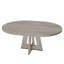 Table de salle à manger ronde extensible peu encombrante pour 4 à 8 personnes - Fabrication moderne en bois aggloméré et en métal - Durable, multifonctionnel et de style contemporain - Parfait pour la salle à manger, la cuisine ou le salon - Gris-1454773226