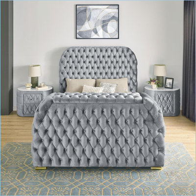 Table de chevet moderne avec plateau en faux marbre et 2 tiroirs - Revêtement en tissu